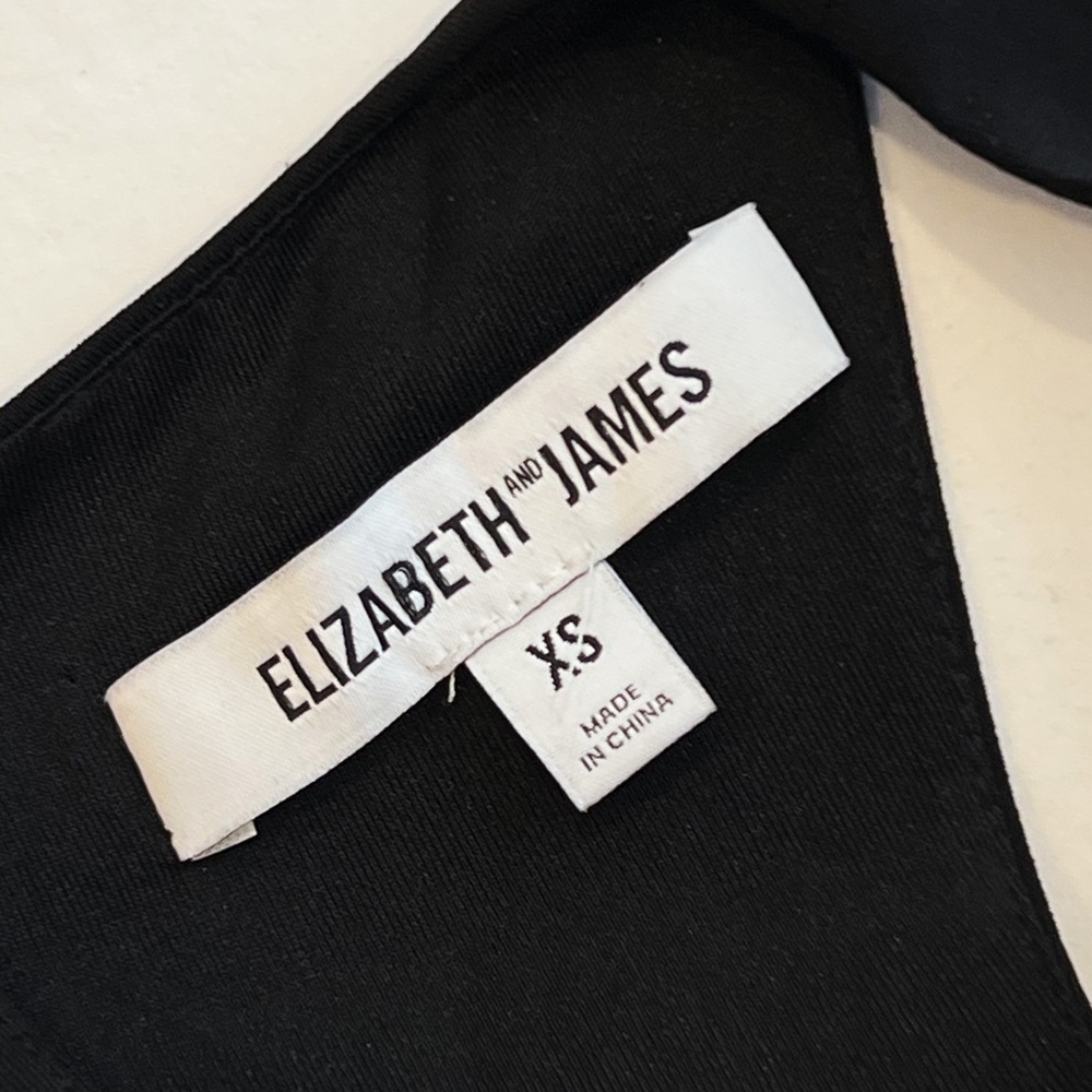 Elizabeth and James Rowan Dress Blouson Sleeveless Asymmetric Midi Black Size XS - Picture 7 of 10